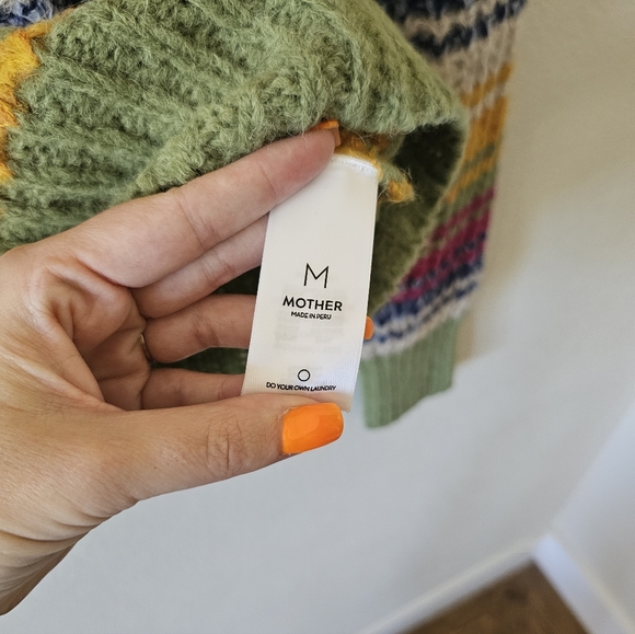 NEW Mother The Inset Puff Sleeve Jumper In Tripped Up - Picture 6 of 8